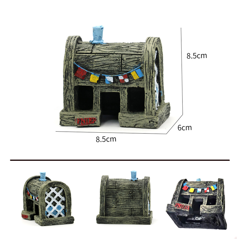 Aquarium Decoratie Landschapsarchitectuur Accessoires Aquarium Aquarium Decoratie Stripfiguur Ananas Huis Decoratie: Turquoise Blauw