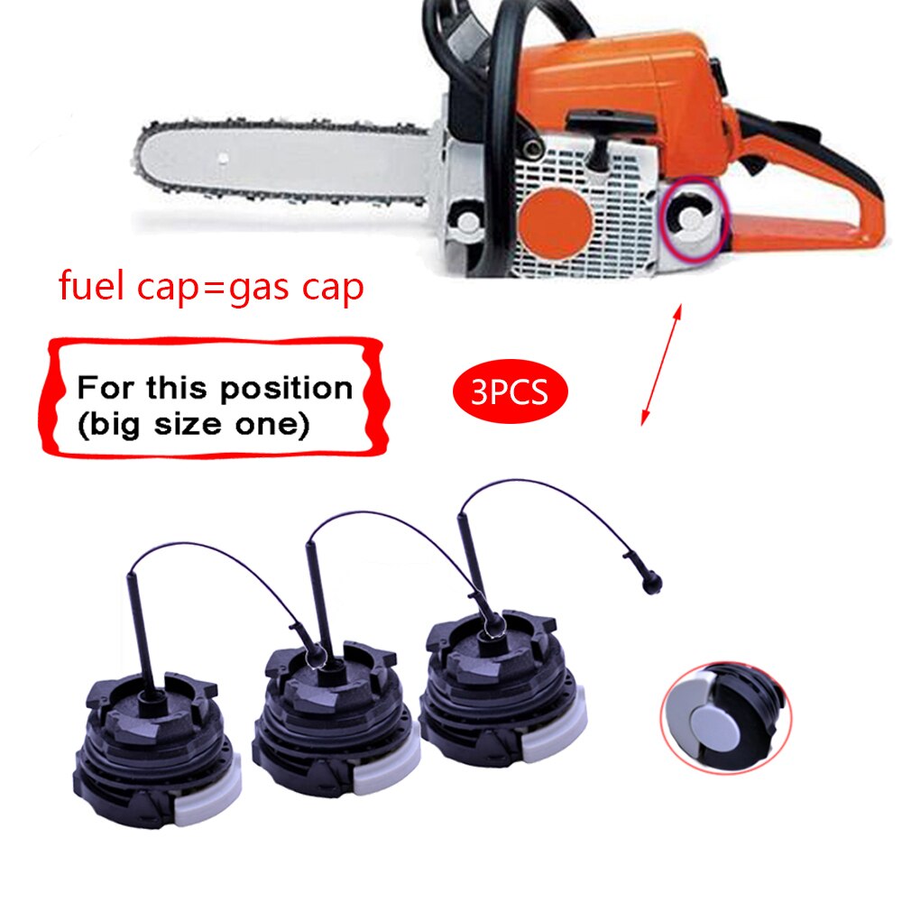 Durable 3pcs Fuel Gas Oil Filler Cap for STIHL FS90 FS100 FS110 HT101 KM90 4 MIX SERIES Replace 00003500533 Parts