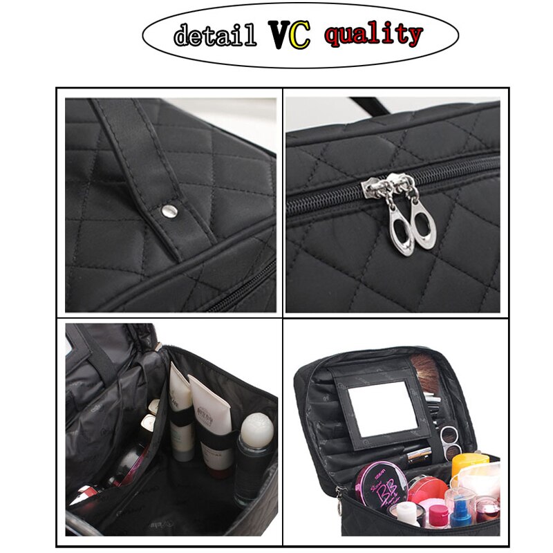 neceser Bolsa de cosméticos para mujer bolsa de maquillaje de alta capacidad impermeable de alta estuche maquillaje plegable organizador de viaje bolsa de maquillaje bolsa de belleza neceser mujer