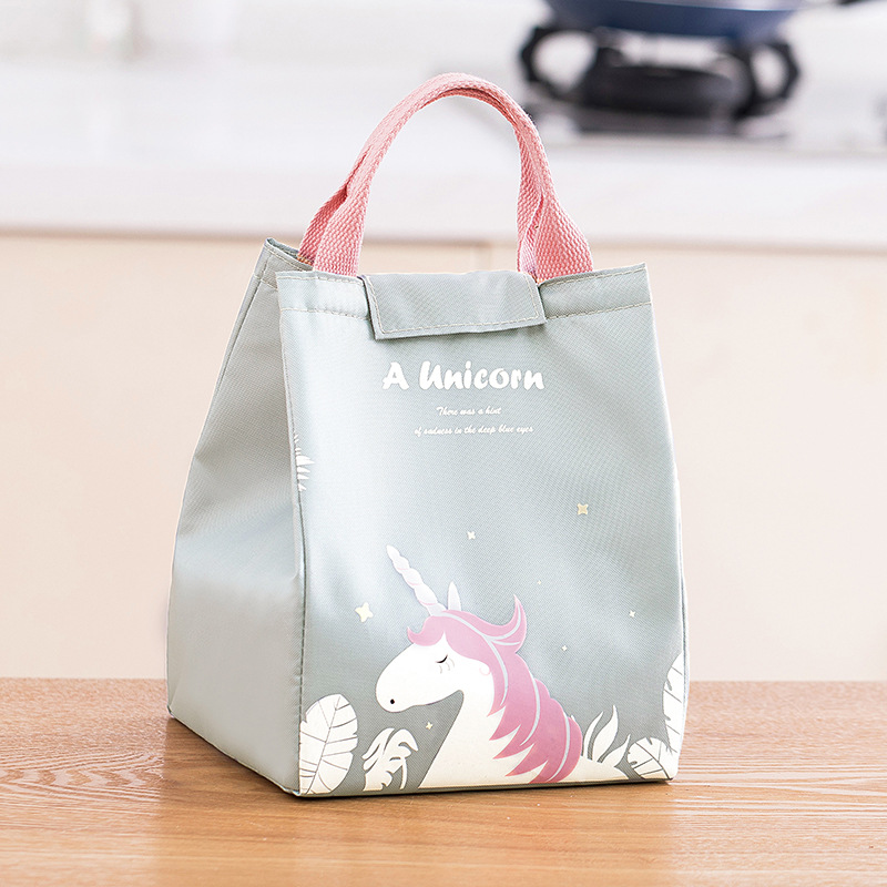 Neue Cartoon Kühler Mittagessen Tasche Wasserdicht Mittagessen Box für Picknick Kid Frauen Reise Thermische Frühstück Organizer Isolierte Lagerung Pack: green