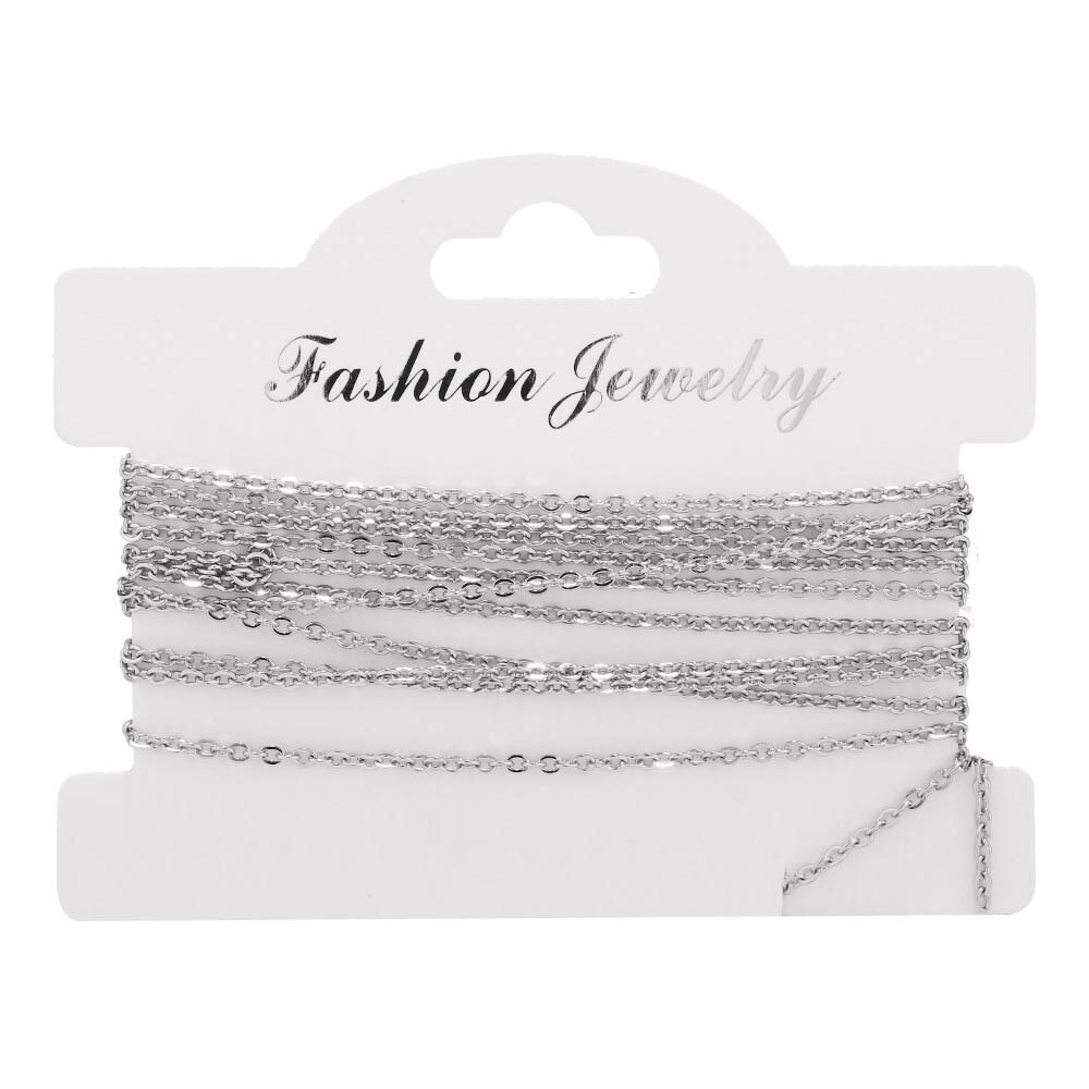 2M Edelstahl Ketten Groß Halskette Erkenntnisse Komponenten Gold/Rose Gold Farbe Kreuz Link Kette Für Diy Schmuck, der: Steel / 1.5mm Width