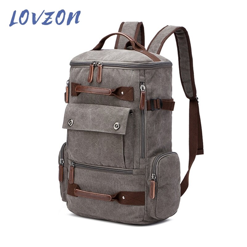 LOVZON Vintage Backpack Canvas Backpack School Bag Men's Travel Bags Large Capacity Backpack Laptop Backpack Bag