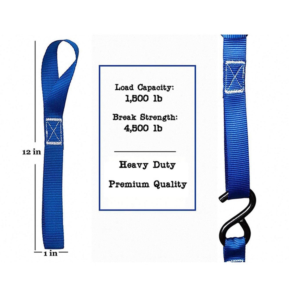 4 stk myke stroppløkker motorsykkel slips nedturer spenne pakke inn bånd stropper bagasje bandasje hale belte slepe tau tau