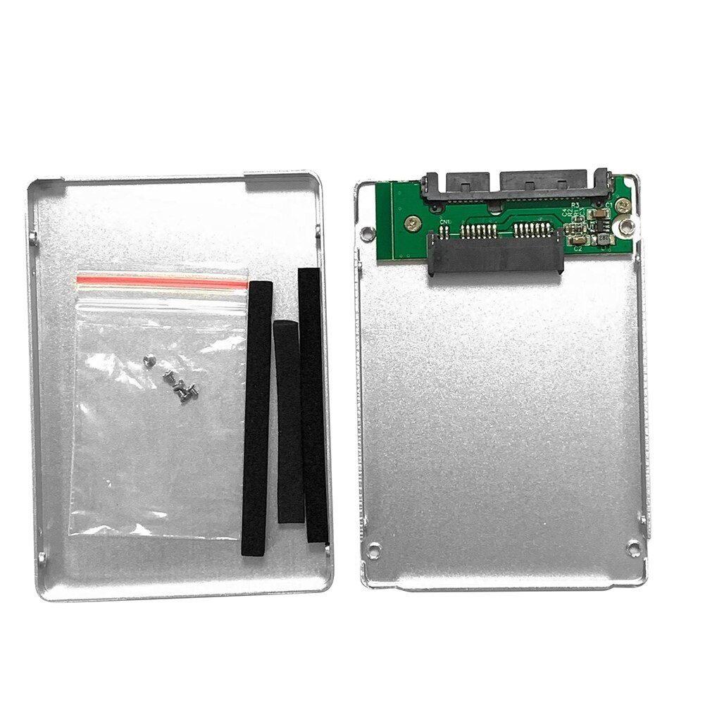 Aluminum Alloy Frosted USATA Micro 1.8 inch SSD to 2.5 inch SATA Adapter Hard Disk Drive Case for Laptop SSD Enclosure Box