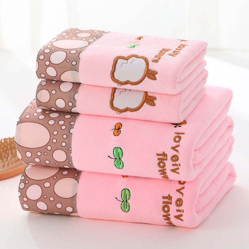 Juego de toallas de baño de lujo para hombre y mujer, 2 piezas, 70x140cm, grandes, 2 piezas, 35x75cm, absorbentes de microfibra: 05