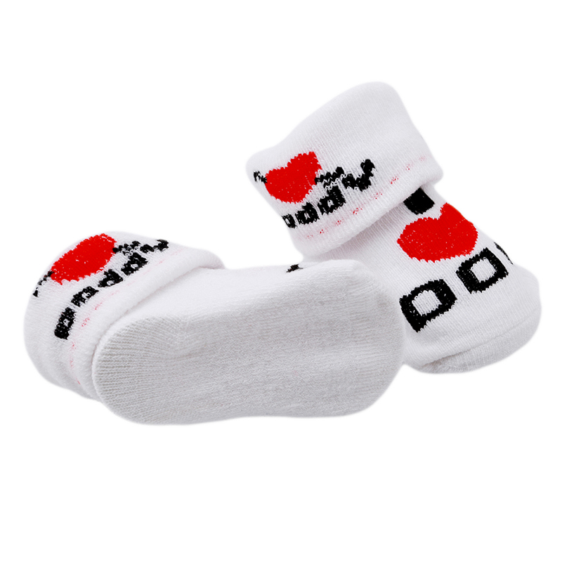 Baby Socks Rubber Slip-resistant Floor Socks Love Dad Love Mom Cartoon Kids Socks For Girls Boys 994604