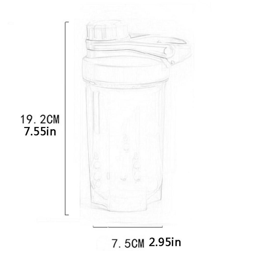 500ml shaker fles milkshake proteïnepoeder shaker mix fitness waterfles sport waterkoker keuken shake fles buiten sportschool