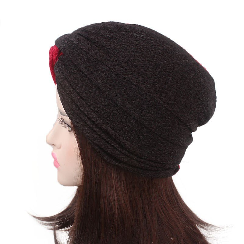Dromiya – Turban de luxe pour femmes, , haut croisé, Hijab, chimio, casquettes de sommeil, pour la perte de cheveux, le Cancer