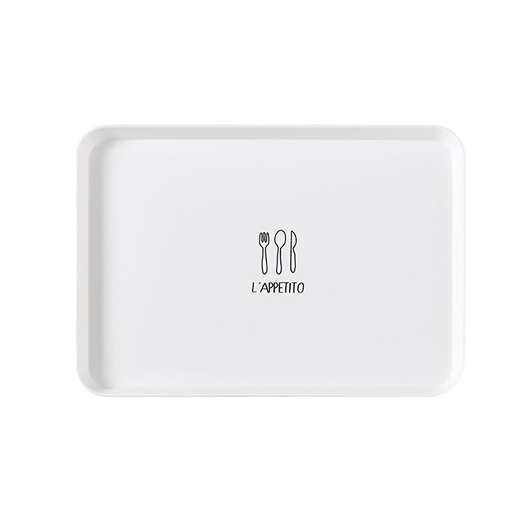 Nordic Style Home Breakfast Tray PlasticTea Tray Dinner Tray Dessert Small Tray Storage Trays Kitchen Organizer: B