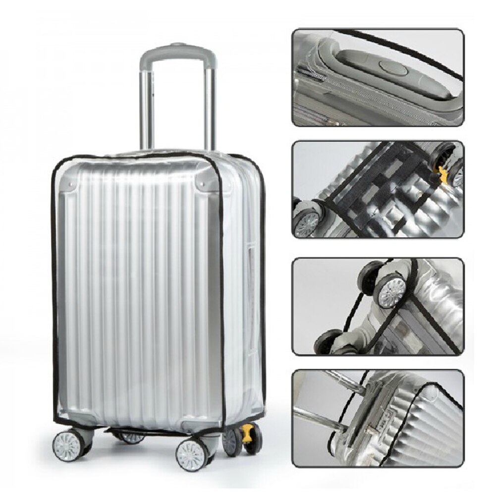 Wiederverwendbare Staub Proof Matt Transparent Lagerung Schutz Zipper Zubehör PVC Wasserdichte Reise Lieferungen Koffer Abdeckung