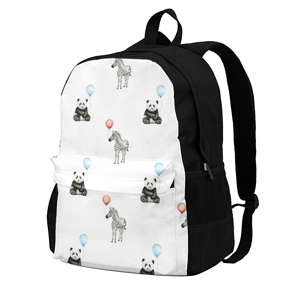 Rucksäcke mit wütendem panda-motiv, pandamonium university-rucksack für teenager, schöne polyestertaschen: 6