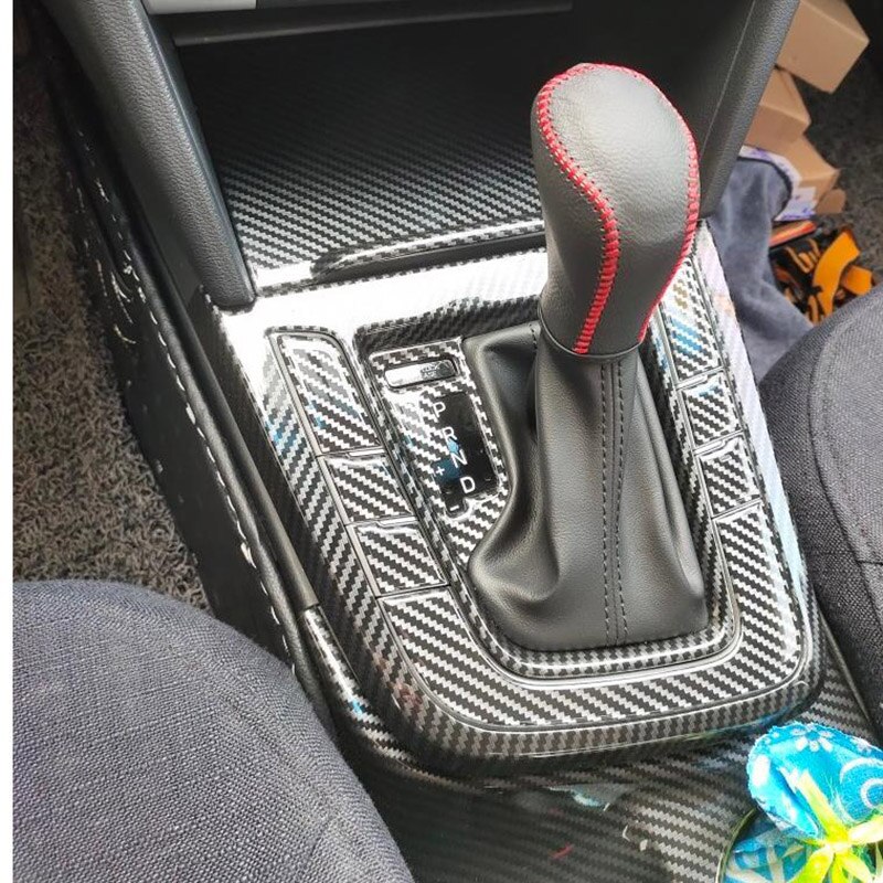 Pomo deportivo de fibra de carbono para palanca de cambios, tapa de palanca de cambios, embellecedor de Panel Protector, accesorios para Hyundai Elantra