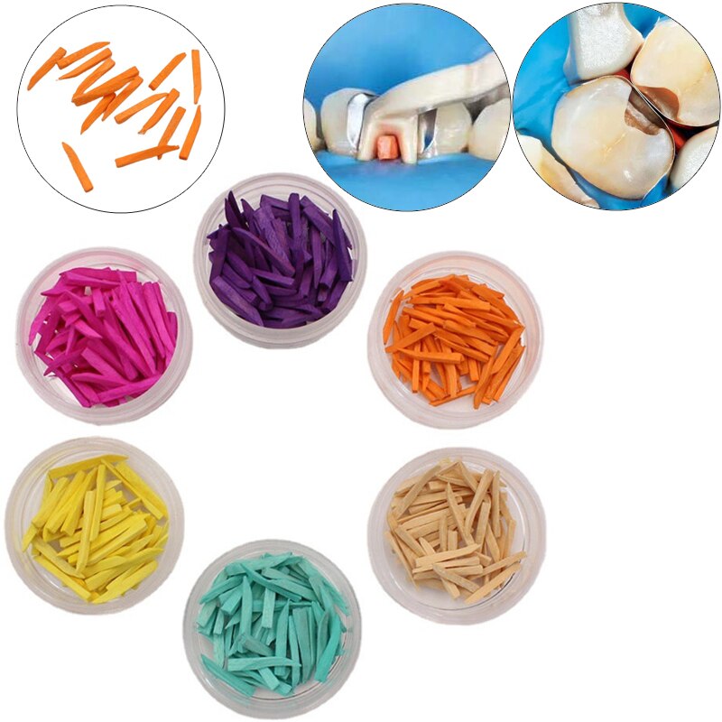 50pcs cunei dentali cunei per spazi vuoti in legno strumento da laboratorio per odontoiatria in legno strumenti per dentista cuneo per denti