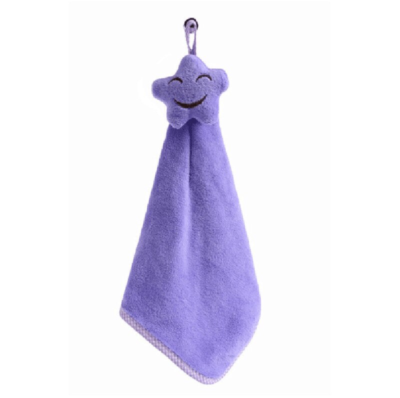 Badeværelse køkken kontor håndtørring håndklæde almindeligt solidt blødt mikrofiber lommetørklæde håndklæder: Lilla
