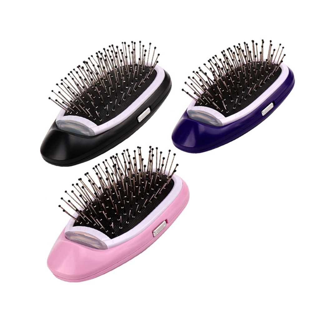 Cepillo de pelo de masaje eléctrico pequeño peine de iones negativos, peine iónico para el pelo, cepillo de pelo antiestático para niñas