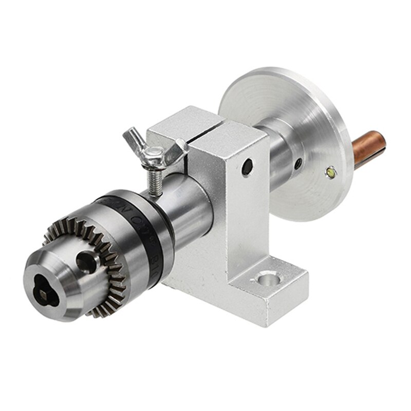 Cabezal de centro de torno con portabrocas, accesorios de bricolaje para Mini máquina de torno, Centro giratorio, herramienta de carpintería