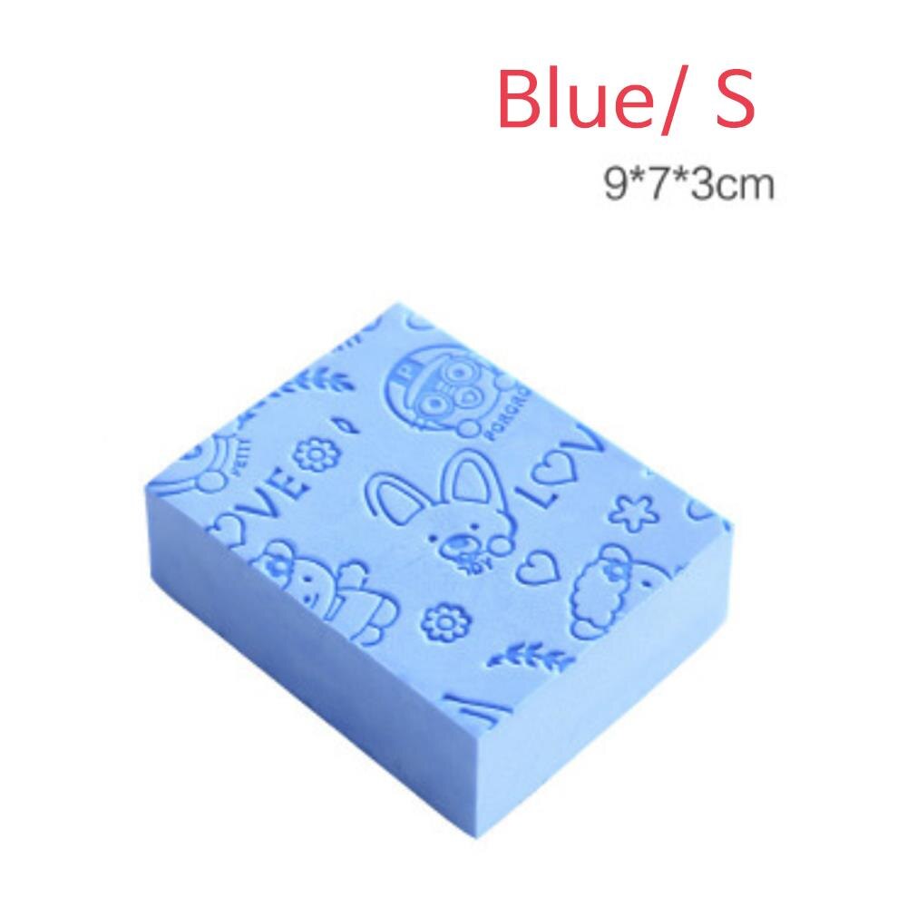 Multifunctionele ultrazachte duurzame scrubspons badspons exfoliërende douchespons washandjes hotel huidverzorging spa: Blauw / M