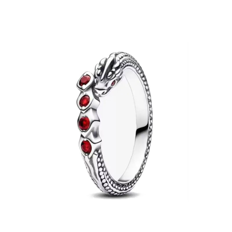 Morsdag rød serie 925 sterlingsølv størrelse 6 7 8 9 hjerte stein ring ringer smykker tilbehør for kvinner: Svart / 9