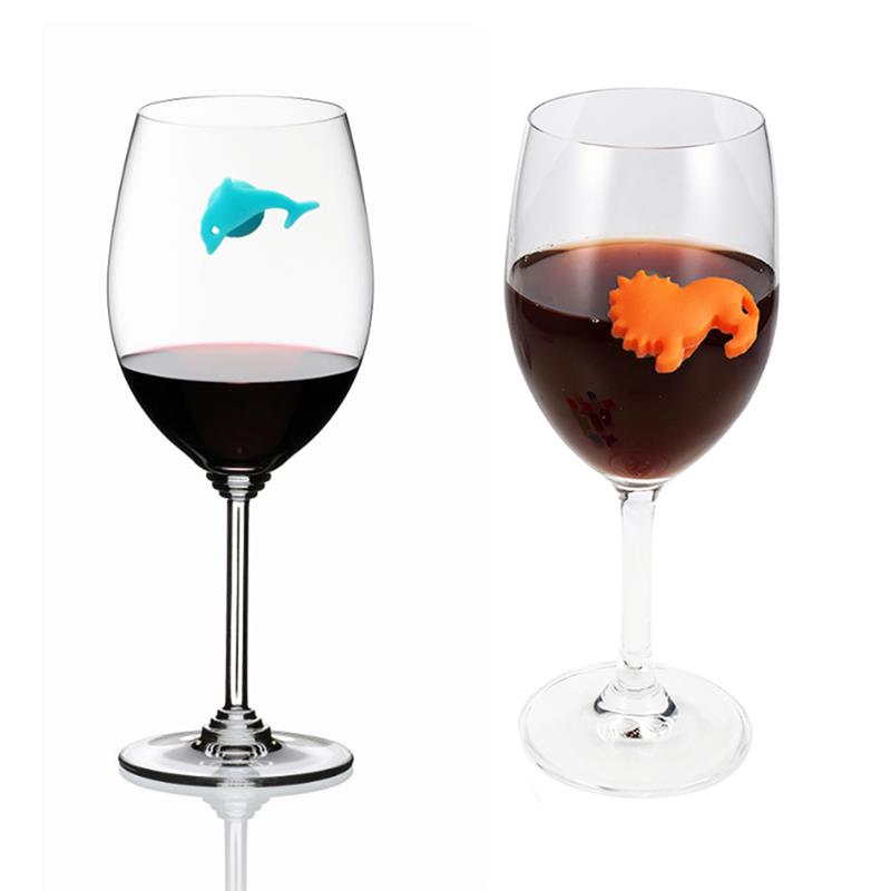 24 stk søde dyr form vinglas charm silikone dyr vin glas tag vin glas markør til bar vand kop tilbehør