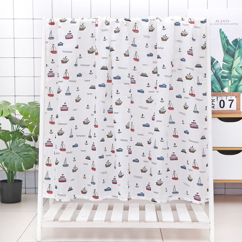 120cm*110cm baby filt muslin lindar babyhanddukar bomull filt baby muslin filt 120 muslin blöja blöja vård: C