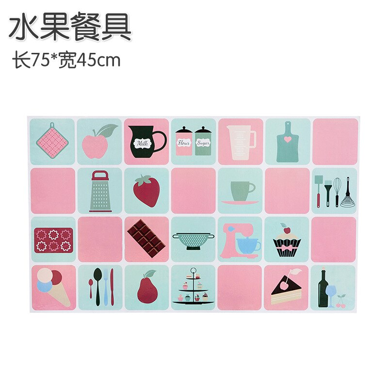 Kitchen oil-proof sticker Waterproof cooktop with waterproof and oilproof Tile wall sticker countertop self-adhesive: Orange
