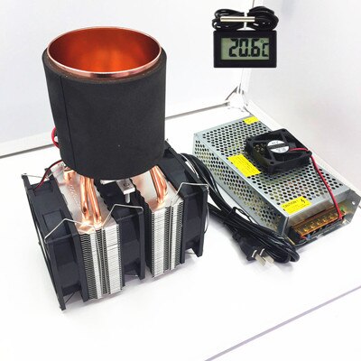 DIY PC Desktop Beverage Fast Cooling cooler water Peltier Semiconductor Fan Liquid refrigeration: White