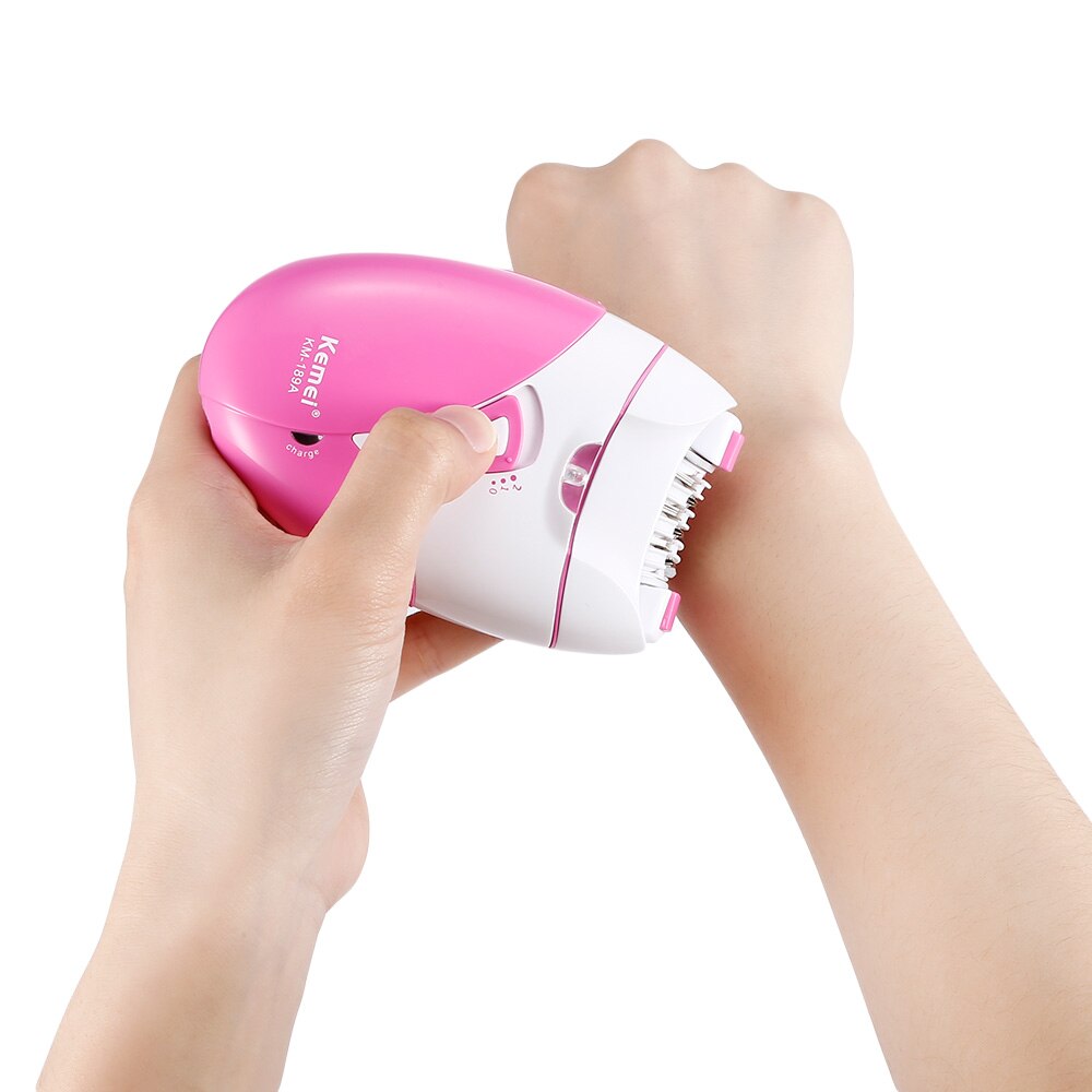 Kemei kvinnes epilator usb lade hårfjerningsmaskin elektrisk oppladbar dame barbering trimmer hårfjerning