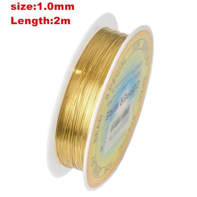 0,2-1mm Gold Silber Überzogene Cord String Gewinde Draht Neue Heiße Hohe Perlen Handwerk Metall seil Fit DIY Schmuck Kennzeichnung: Golden 1mm