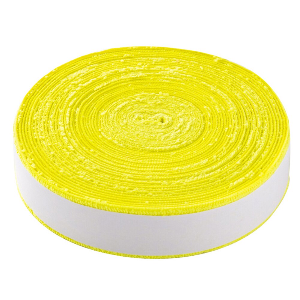 Accessori di Copertura Traspirante Racchetta Auto Adesivo Anti Slip Badminton Grips Maniglia Resistente Sport di Ricambio Nessun Odore Avvolge: YELLOW