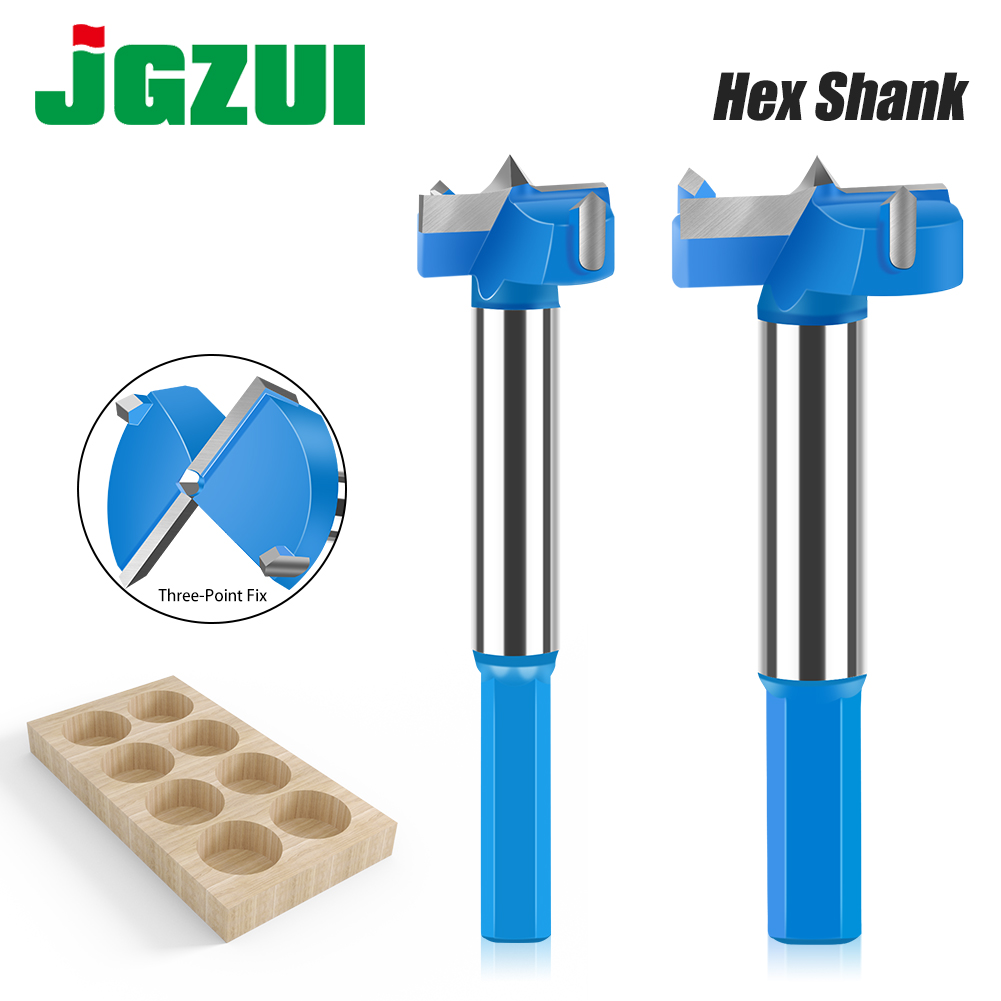 Broca perforadora de bisagra de vástago hexagonal, cortador de sierra de agujero de 16-50mm, broca enrutadora de madera de carburo de tungsteno, herramientas de corte para carpintería