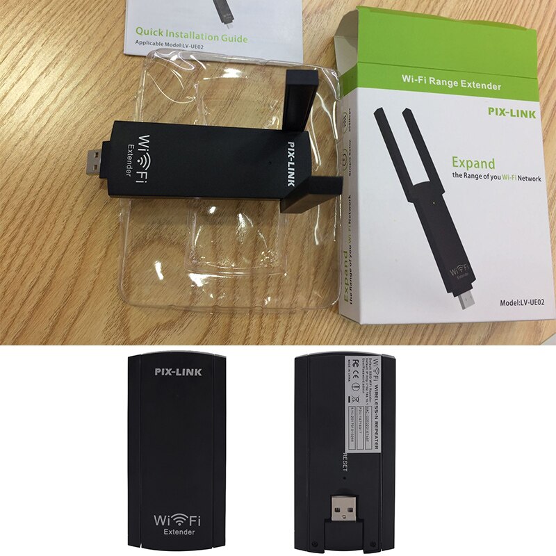 USB Wireless Router's WiFi Repeater 300Mbps Signal Amplifier Dual Antennas LV-UE02 Wi-Fi Range Extender