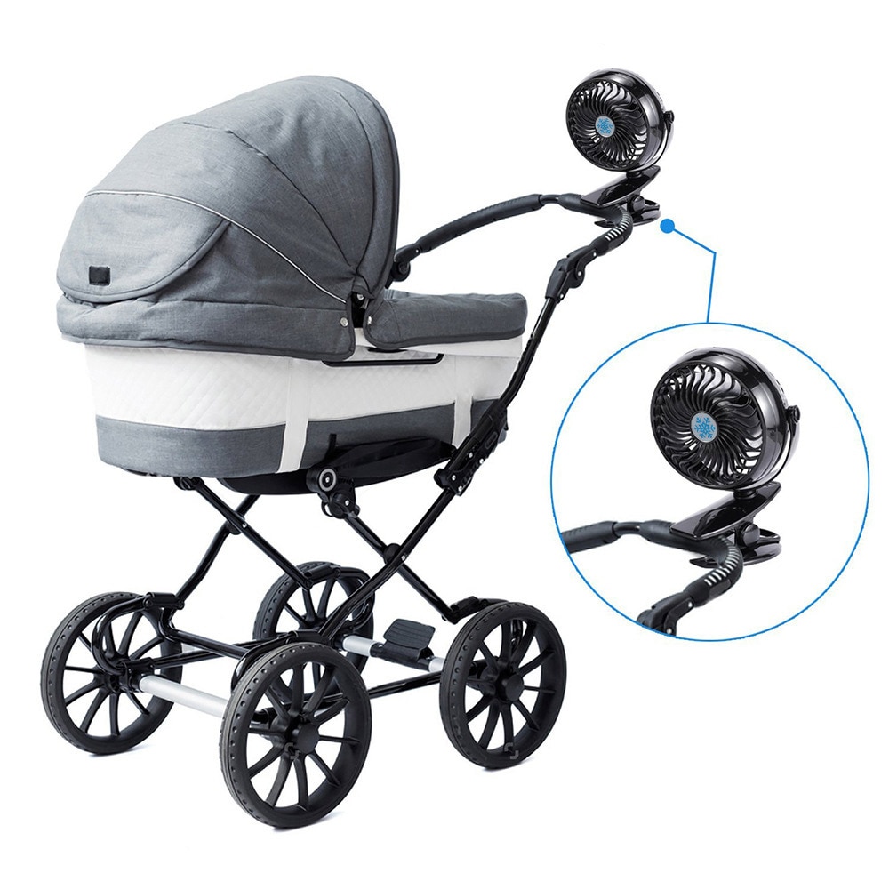 mini bærbar usb-vifte 360 gradere roterende klipsvifte 4 blader lettvekts usb oppladbar skrivebordskjøling dobbel strømforsyningsmodus