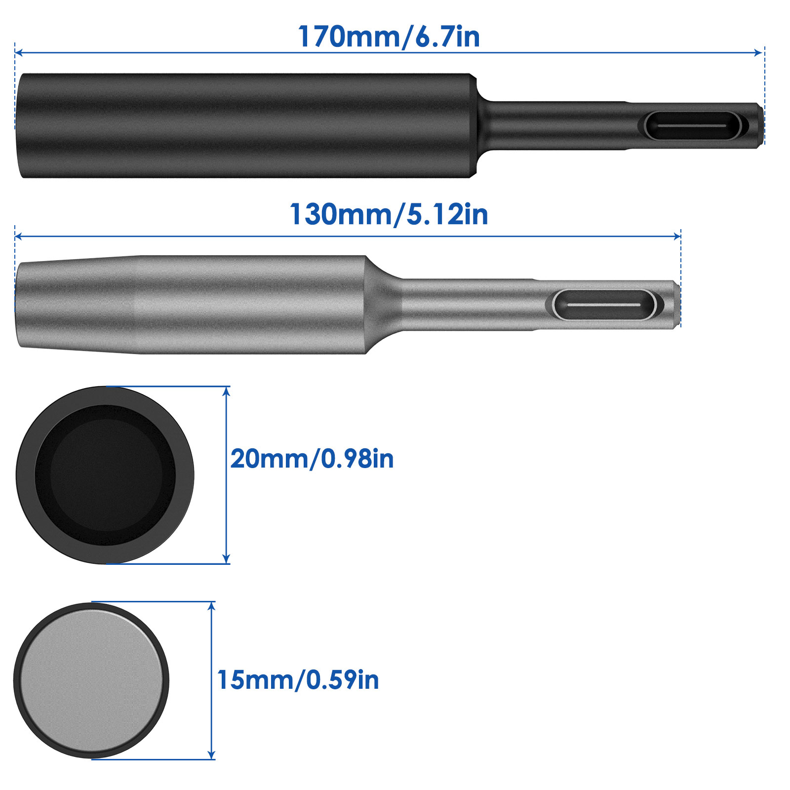SDS Plus Ground Rod Driver for 5/8Inch and 3/4Inch Ground Rods Durable Hardened Steel for SDS Plus Rotary Hammer Drill Power Too: Gold
