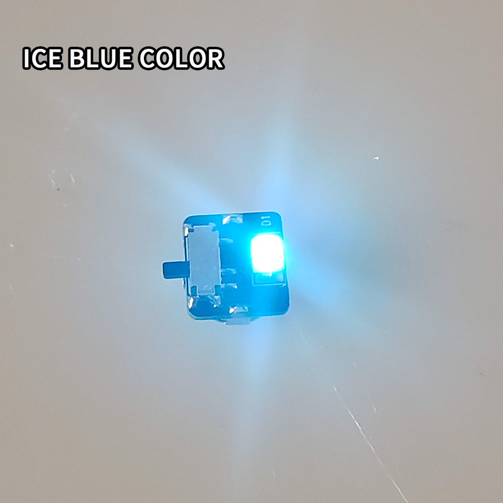 1 st mini superljusbrytare kontrolllampa led enstaka lampor modell gör-det-själv trådlös belysningsmaterial diorama kit: Gul