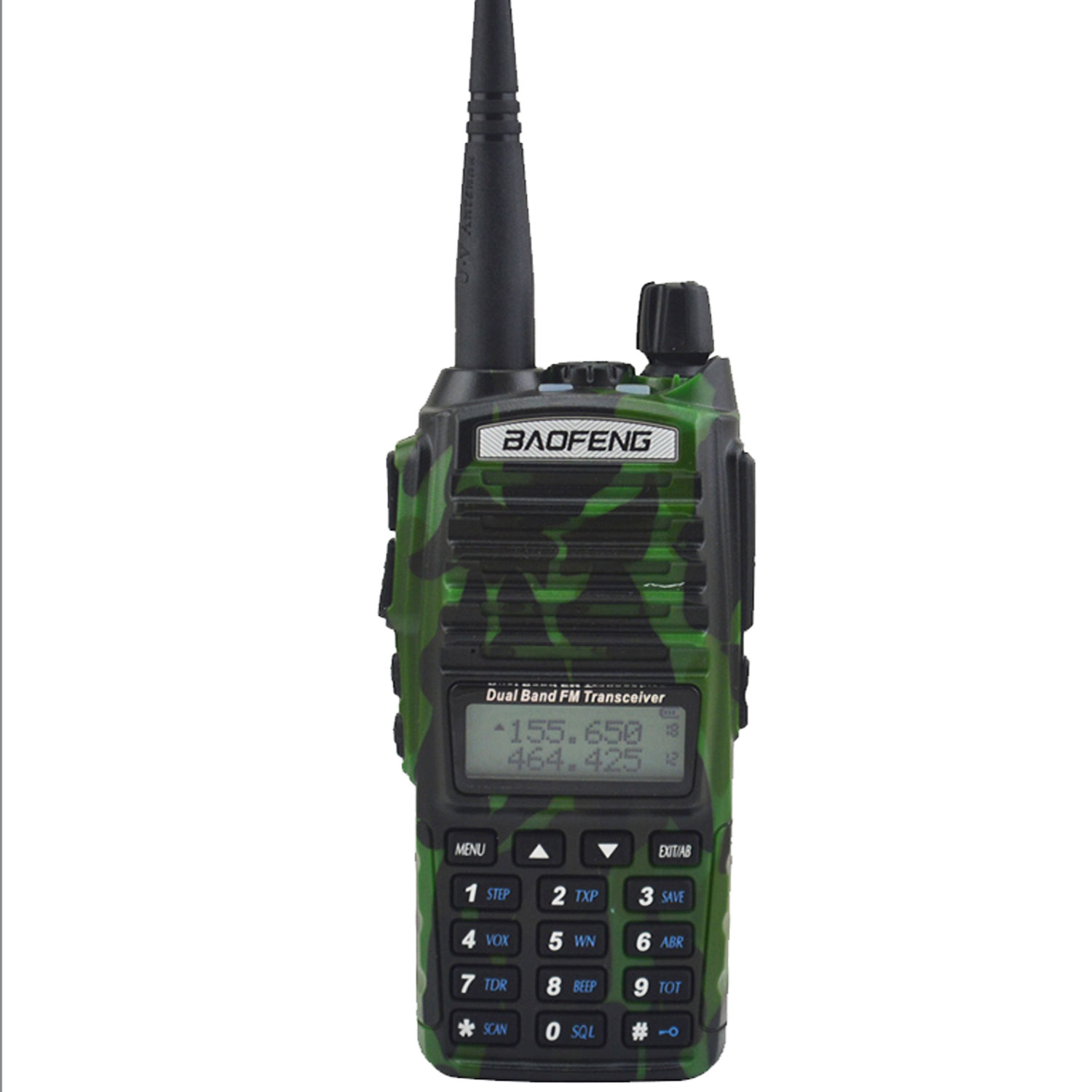 Baofeng-rádio portátil em dois sentidos com fone de ouvido, UV-82 Walkie Talkie, UHF 400-520MHz, VHF, 136-174MHz, 5W, Dual Band, Dual PTT Switch, FM: Verde
