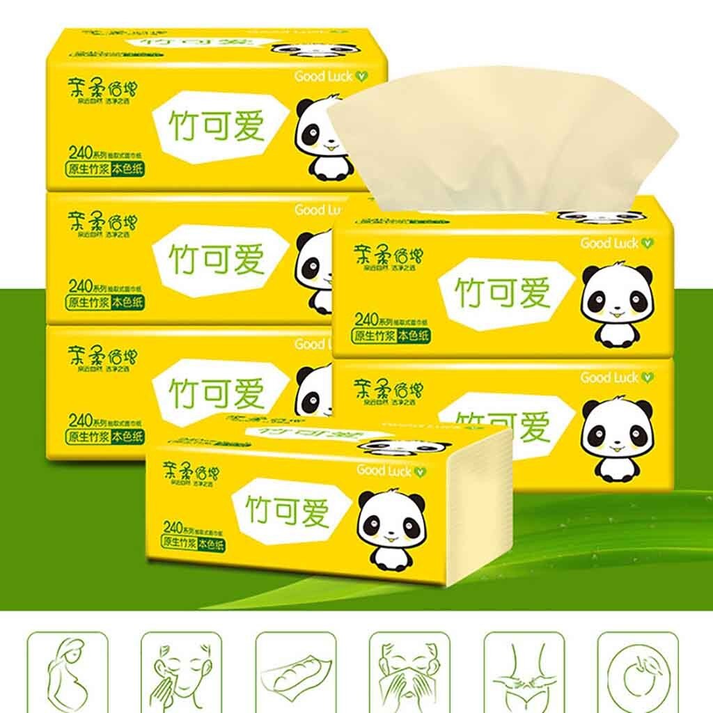 5pcs Natural toilet paper household affordable Paper Print Interesting Toilet Paper Table Kitchen Paper Paper Towel Multi-Fold