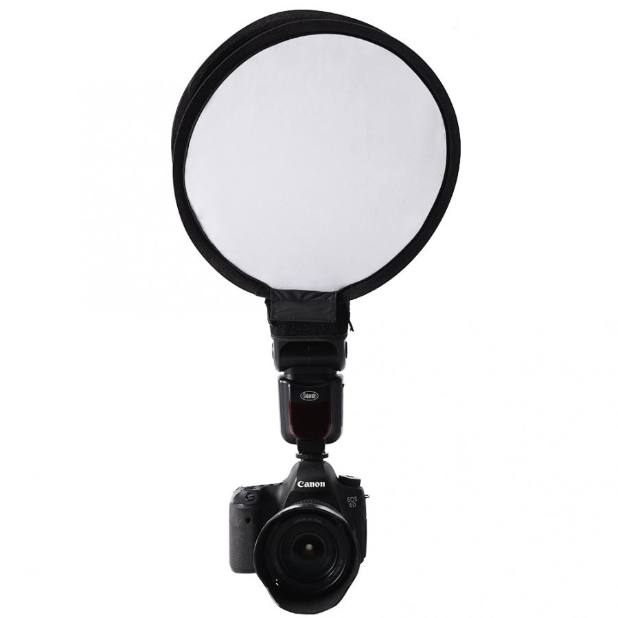 Difusor de Flash en la parte superior para cámara, Softbox portátil, redondo, 30Cm, 40Cm: 30cm