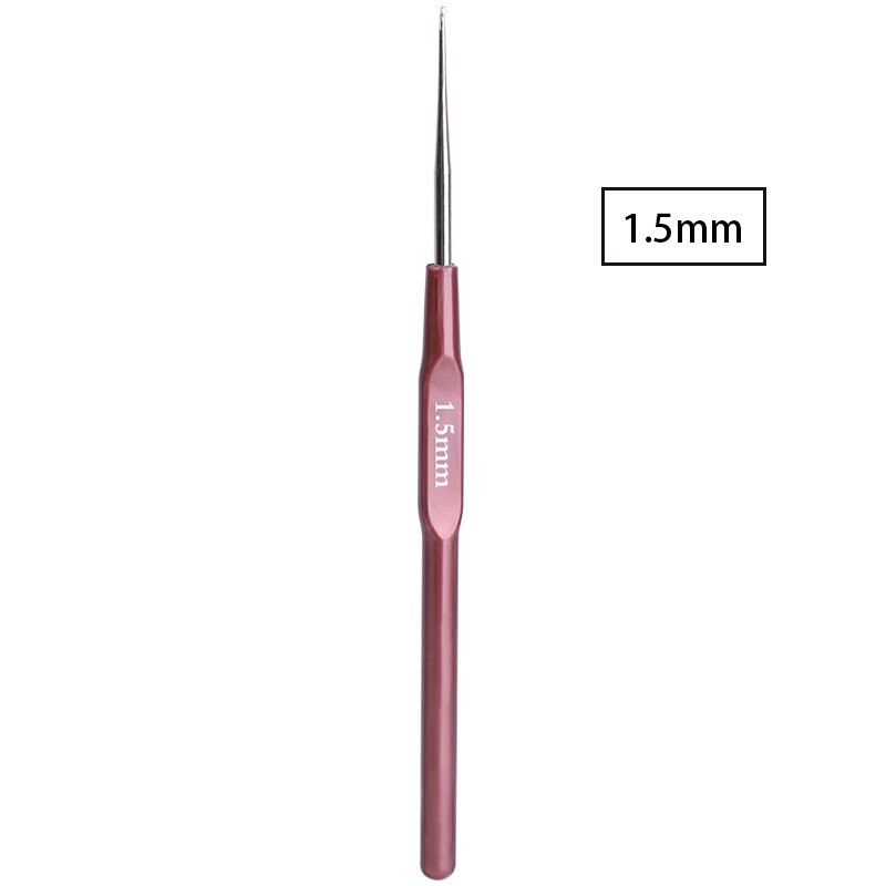 Lmdz 1 kpl virkkuukoukku pieni koko lanka neulepuikot pitsinukeille tee itse työkalut 15 kokoa koukut neulomiseen 0.5mm-2.1mm: 1.5mm