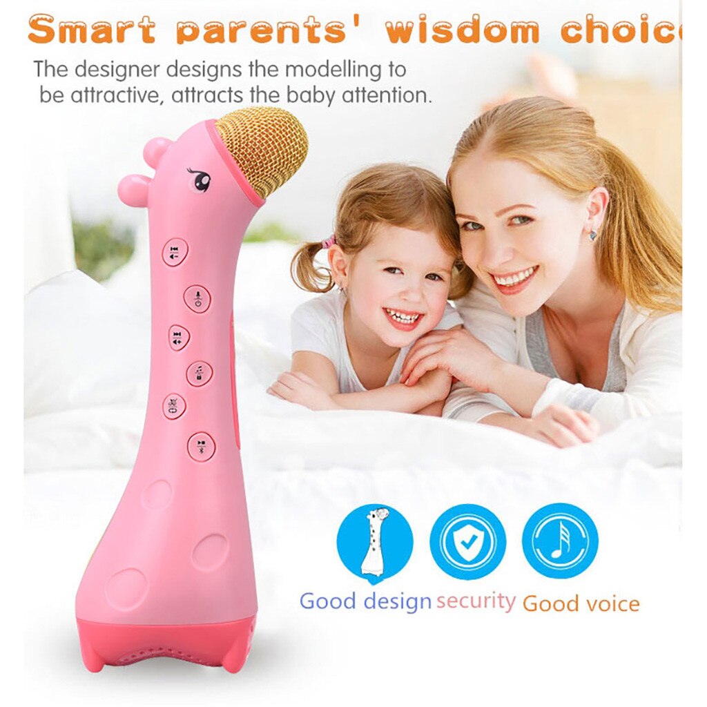 Microphone toy Wireless Giraffe Microphone Model Music Karaoke Singing Music Child Toy 7.9