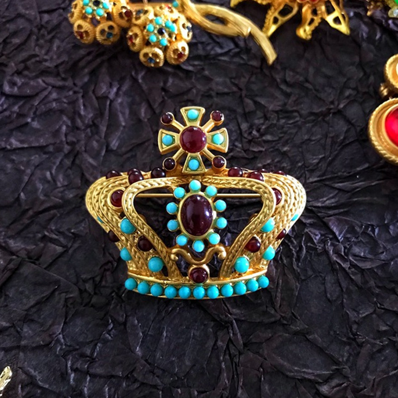 Vintage antieke stijl Gem broche mannen vrouwen feestjurk accessoires broches