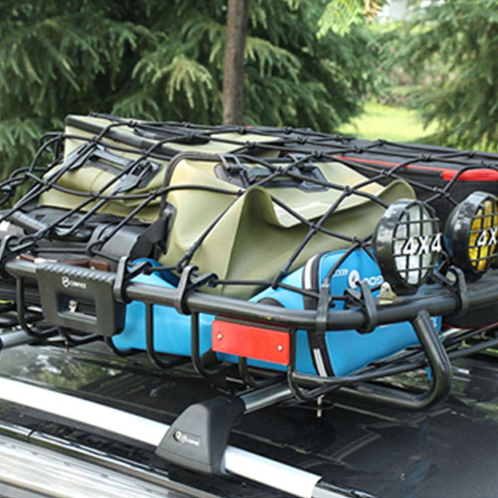 ALWAYSME-Red de carga extragrande Universal, 120x90CM, 10 ganchos ajustables y red ajustada para cama de coche y camión, Red de amarre de techo automático