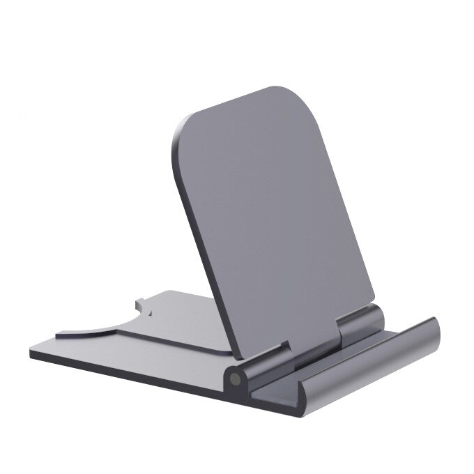 Universal sammenfoldelig mobiltelefon bordholder plast bordholder mobiltelefon holder telefon og tablet ring holder til iphone samsung: A-sort