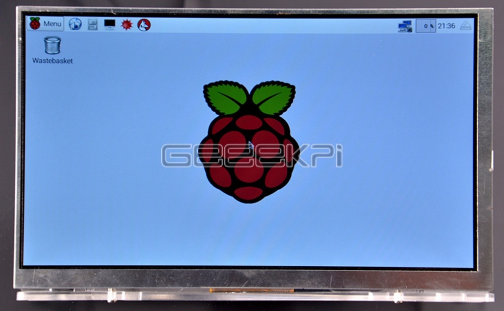 GeeekPi 7 inch 1024*600 Lcd-scherm Monitor Kit met Transparante Acryl Beugel Voor Raspberry Pi 4 Alle platform/PC Win