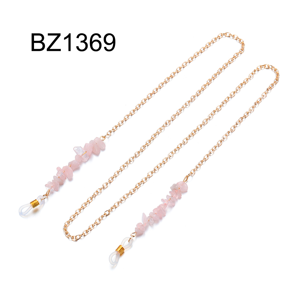 1PC Women Pearls Sunglasses Chains Gold Eyeglasses Chains Sunglasses Holder Necklace Eyewear Retainer Accessories: 6-BZ1369