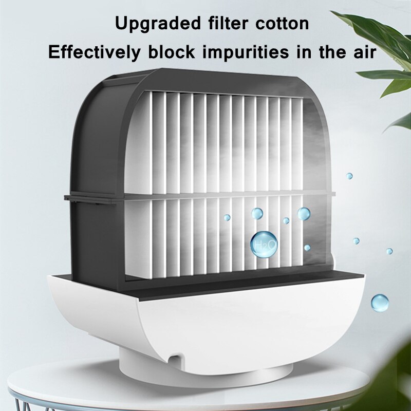 Zomer Apparaat Bureau Mist Spray Airconditioner Ventilator Met Led Nachtlampje Voor Thuis Kamer Stille Usb Water Luchtkoeling Elektrische fan