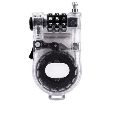 3 Digit Security Code Cable Lock Password Long Roller Pram Padlock Rope Bicycle Parts Mini Extendable Wire Anti Theft: Transparent