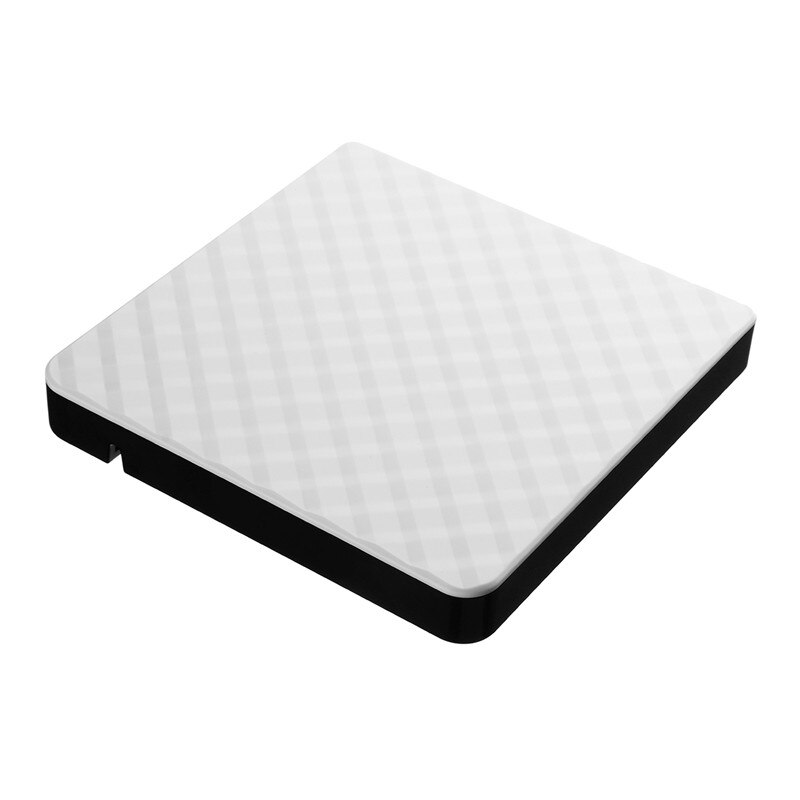 Externe USB3.0 DVD RW CD Writer Slim Optische Drive Brander Reader Speler Lade Soort Draagbare Voor PC Laptop: WHITE