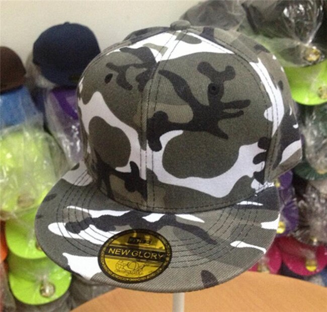 Gorras de béisbol de lona de verano y primavera para hombres y mujeres adultas, gorras de Hip Hop con visera plana y visera plana, gorras de baile callejero para chicos y chicas y adolescentes: Camo