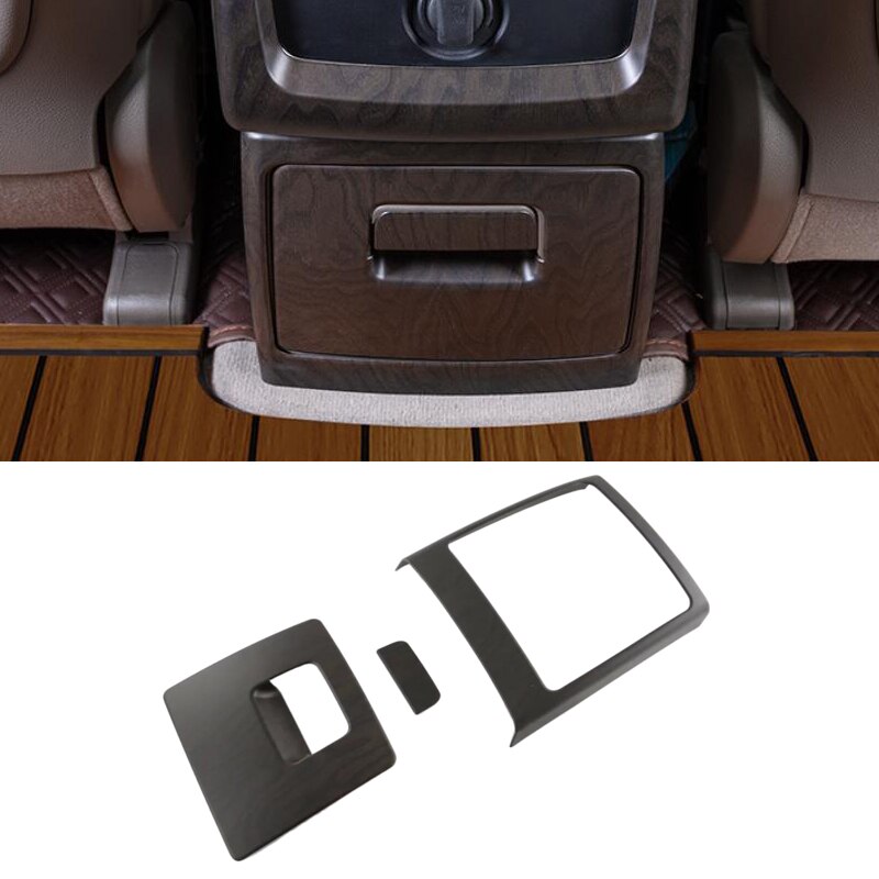 For Kia Carnival KA4 Car peach wood Interiors Window Lift Button Gear Panel Air AC Vent Cover Kit Trim Accessories: 3pcs storage box