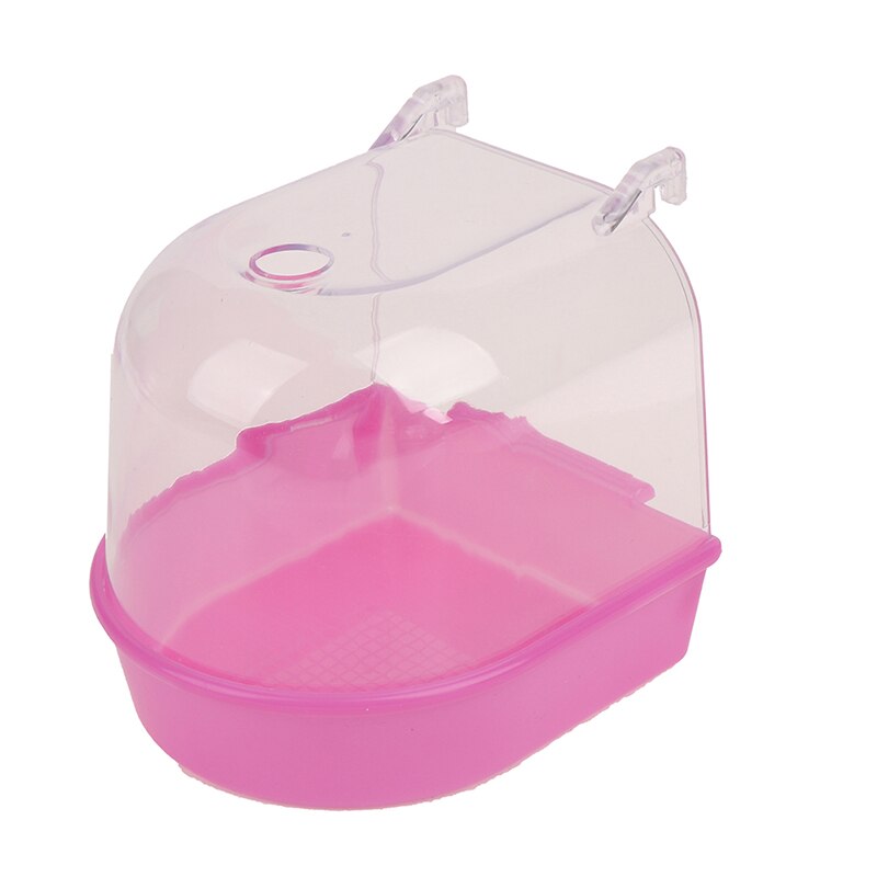 Cubo de baño para loros, caja de ducha para bañera, accesorio para, periquito Canario: Rose red Curved Top